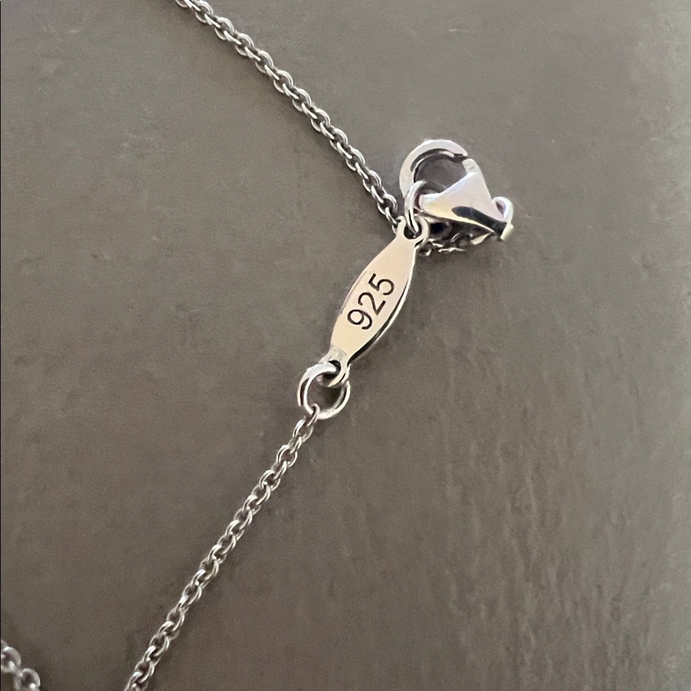 Gabriel & Co.925 Sterling Silver Woman’s 18” Diamond Cross Clover Necklace EUC - Picture 10 of 16